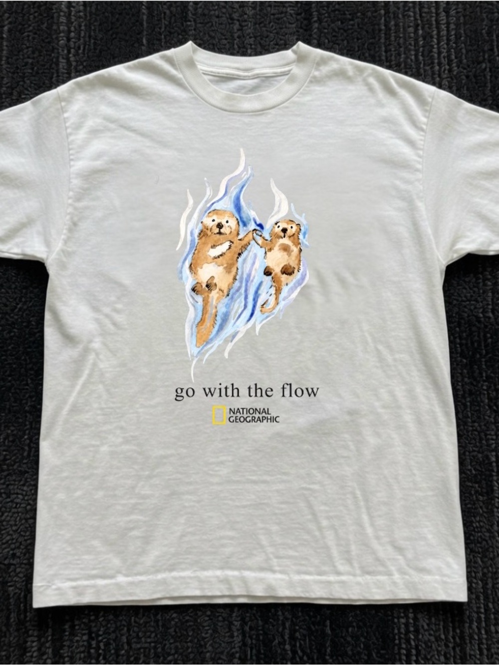 National Geographic with Blue Otter Graphic T-Shirt